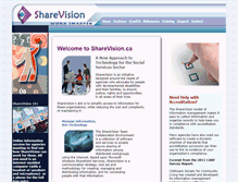 Tablet Screenshot of oldwww.sharevision.ca